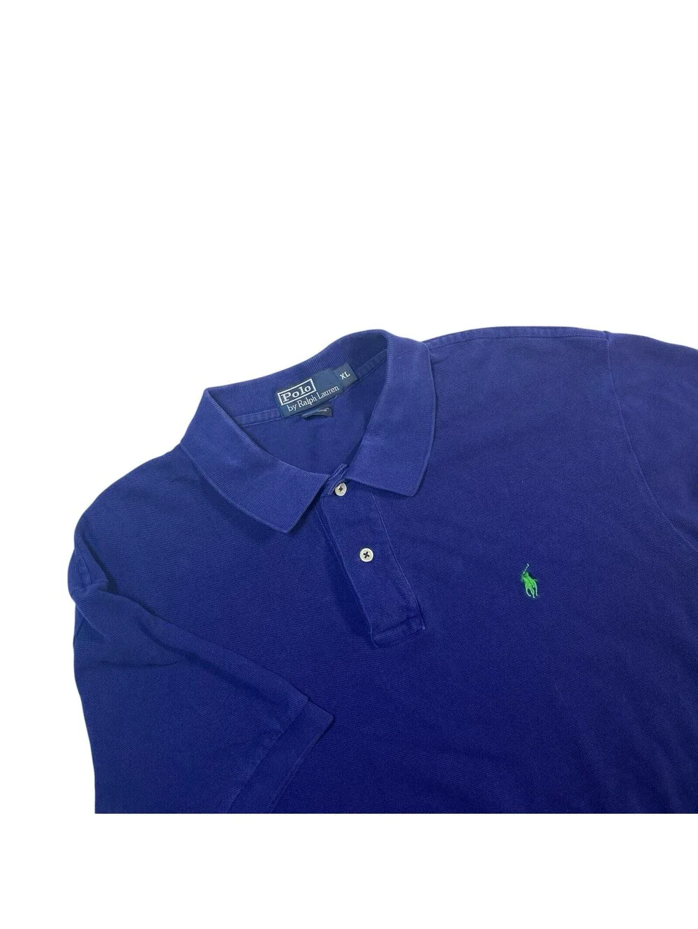 Polo Ralph Lauren Classic Fit Men's Blue Polo Shirt, Green Pony Logo, Size XL